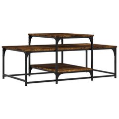 vidaXL Coffee Table Smoked Oak 102x60x45 cm Engineered Wood 2