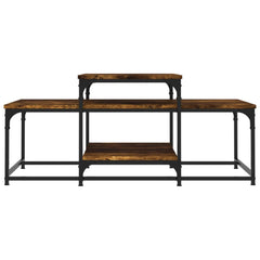 vidaXL Coffee Table Smoked Oak 102x60x45 cm Engineered Wood 4