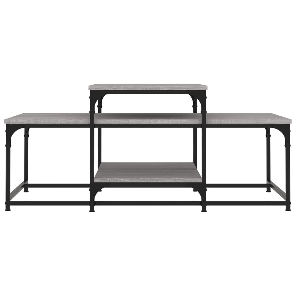 vidaXL Coffee Table Grey Sonoma 102x60x45 cm Engineered Wood 4