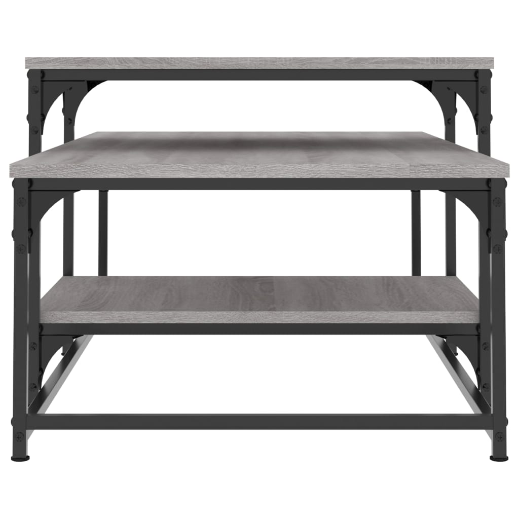 vidaXL Coffee Table Grey Sonoma 102x60x45 cm Engineered Wood 5