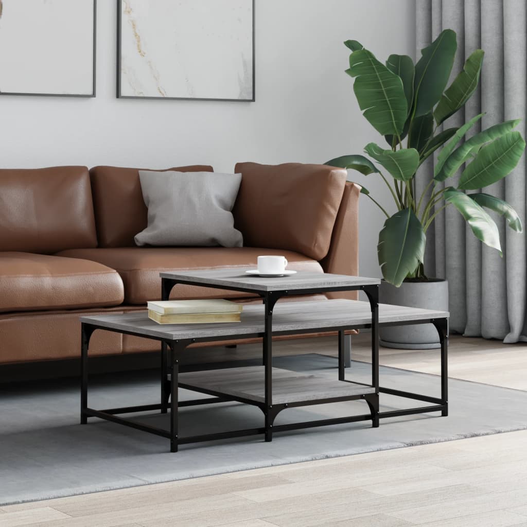 vidaXL Coffee Table Grey Sonoma 102x60x45 cm Engineered Wood 1