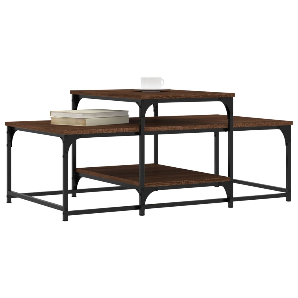 vidaXL Coffee Table Brown Oak 102x60x45 cm Engineered Wood 3
