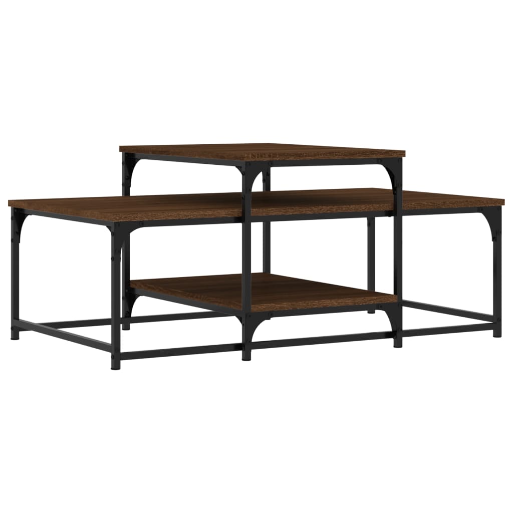 vidaXL Coffee Table Brown Oak 102x60x45 cm Engineered Wood 6