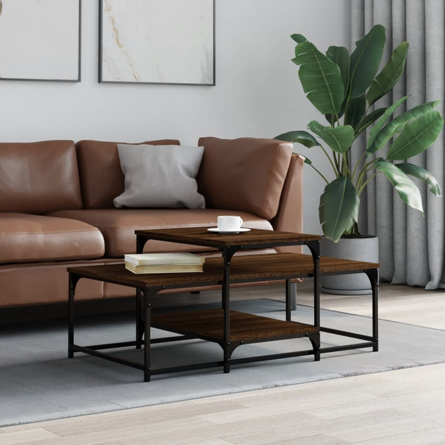 vidaXL Coffee Table Brown Oak 102x60x45 cm Engineered Wood 1