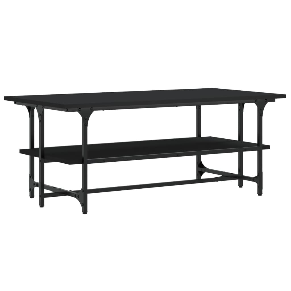 vidaXL Coffee Table Black 100x50x40 cm Engineered Wood 6