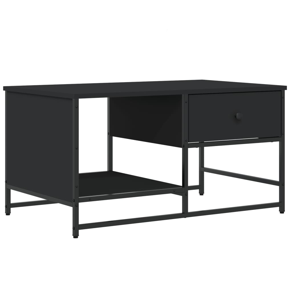 vidaXL Coffee Table Black 85.5x51x45 cm Engineered Wood 2