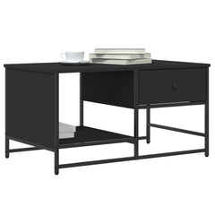 vidaXL Coffee Table Black 85.5x51x45 cm Engineered Wood 3