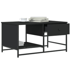 vidaXL Coffee Table Black 85.5x51x45 cm Engineered Wood 4