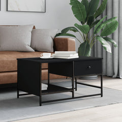 vidaXL Coffee Table Black 85.5x51x45 cm Engineered Wood 1