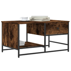 vidaXL Coffee Table Smoked Oak 85.5x51x45 cm Engineered Wood 3