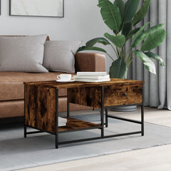 vidaXL Coffee Table Smoked Oak 85.5x51x45 cm Engineered Wood 1