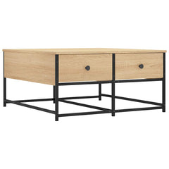 vidaXL Coffee Table Sonoma Oak 80x80x40 cm Engineered Wood 2