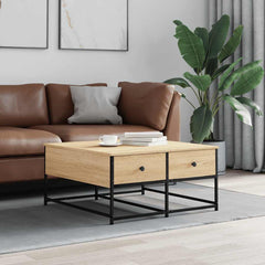 vidaXL Coffee Table Sonoma Oak 80x80x40 cm Engineered Wood 1
