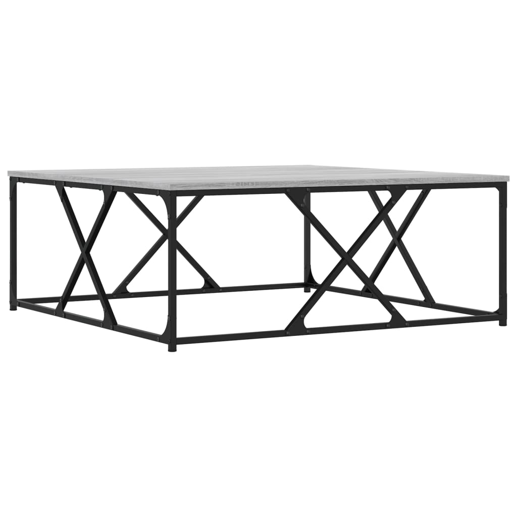 Coffee Table 100x100x40 cm Engineered Wood Width 100 cm Grey sonoma