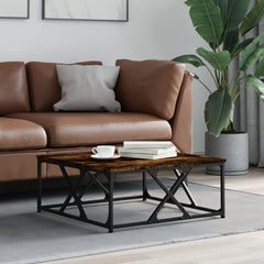 vidaXL Coffee Table Smoked Oak 70x70x30 cm Engineered Wood 1