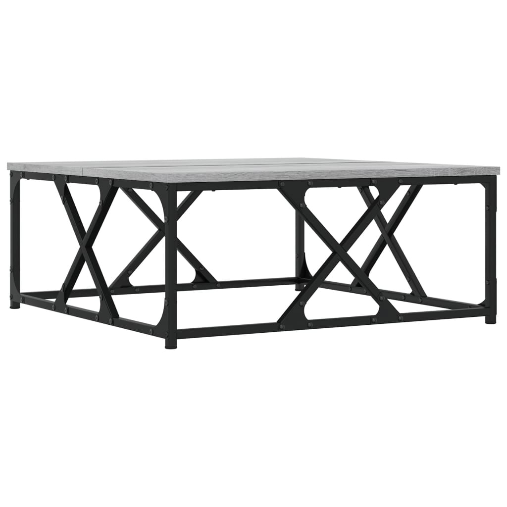 vidaXL Coffee Table Grey Sonoma 70x70x30 cm Engineered Wood 6