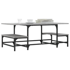 vidaXL Coffee Table Grey Sonoma 100x50.5x40 cm Engineered Wood 3