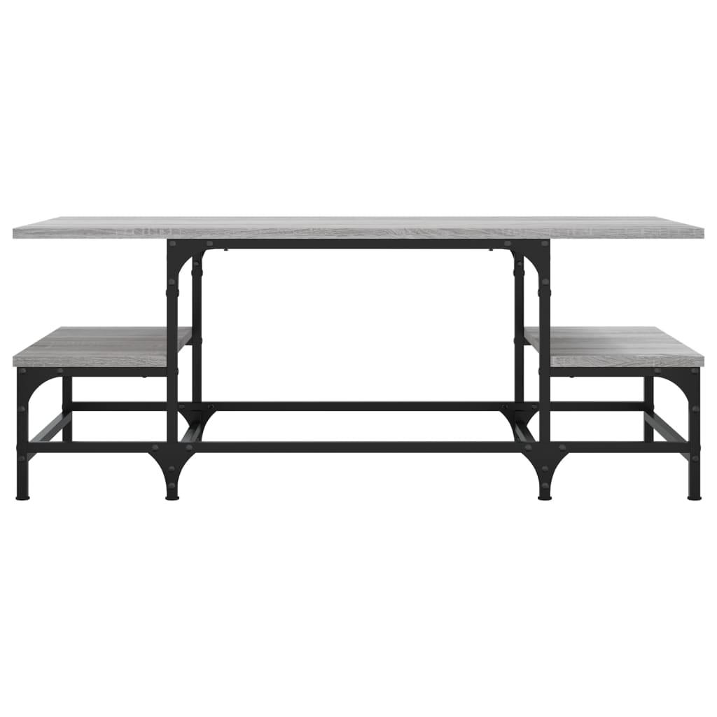 vidaXL Coffee Table Grey Sonoma 100x50.5x40 cm Engineered Wood 4