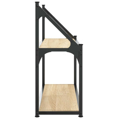 vidaXL 2-Tier Wall Shelf Sonoma Oak 60x21x51 cm Engineered Wood 5