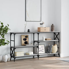 vidaXL Console Table Grey Sonoma 150x29x76.5 cm Engineered Wood 1