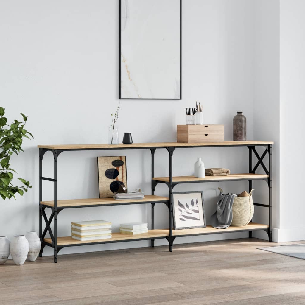 vidaXL Console Table Sonoma Oak 180x29x76.5 cm Engineered Wood 1
