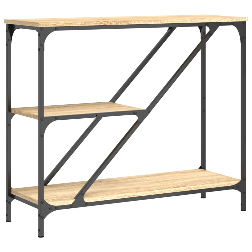 vidaXL Console Table Sonoma Oak 88.5x30x75 cm Engineered Wood 2
