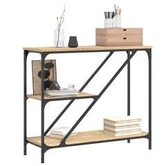 vidaXL Console Table Sonoma Oak 88.5x30x75 cm Engineered Wood 3