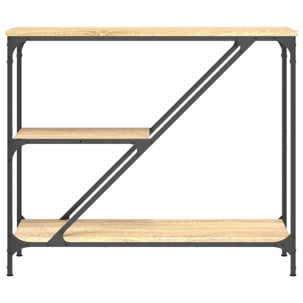 vidaXL Console Table Sonoma Oak 88.5x30x75 cm Engineered Wood 4