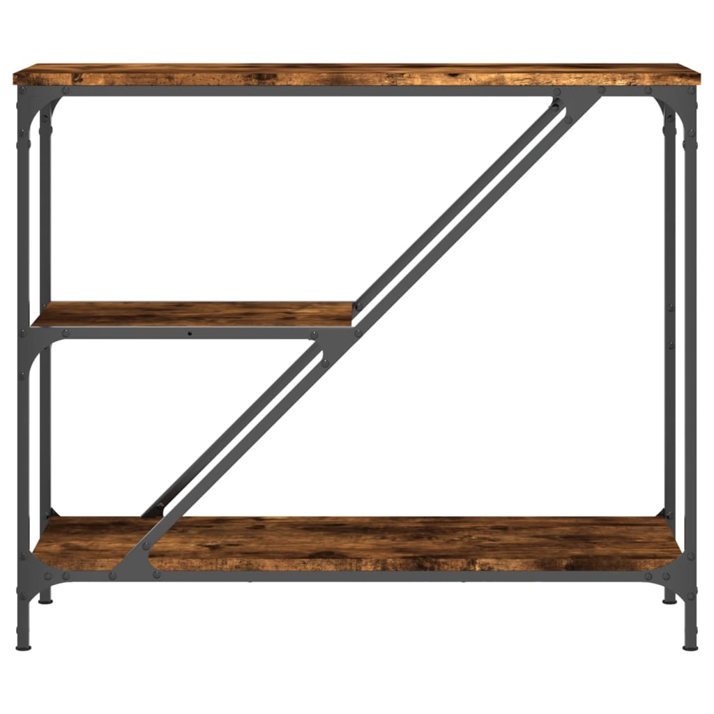 vidaXL Console Table Smoked Oak 88.5x30x75 cm Engineered Wood 4