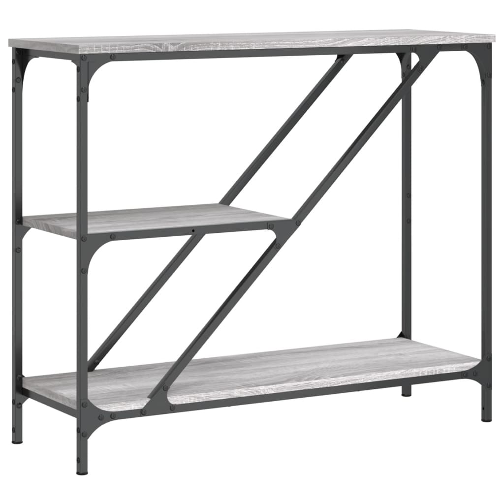 vidaXL Console Table Grey Sonoma 88.5x30x75 cm Engineered Wood 2