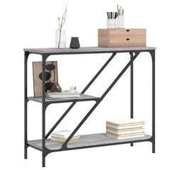 vidaXL Console Table Grey Sonoma 88.5x30x75 cm Engineered Wood 3