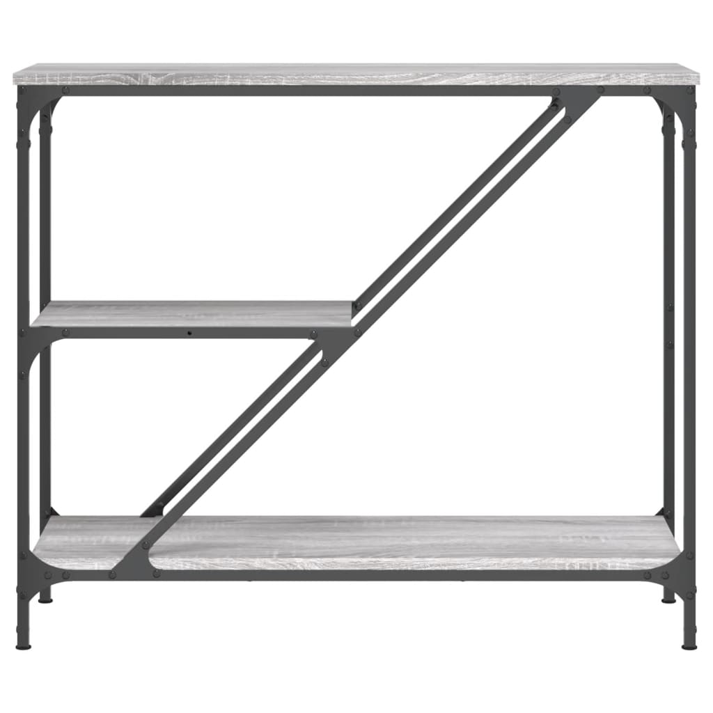 vidaXL Console Table Grey Sonoma 88.5x30x75 cm Engineered Wood 4