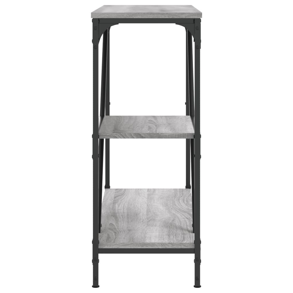 vidaXL Console Table Grey Sonoma 88.5x30x75 cm Engineered Wood 5
