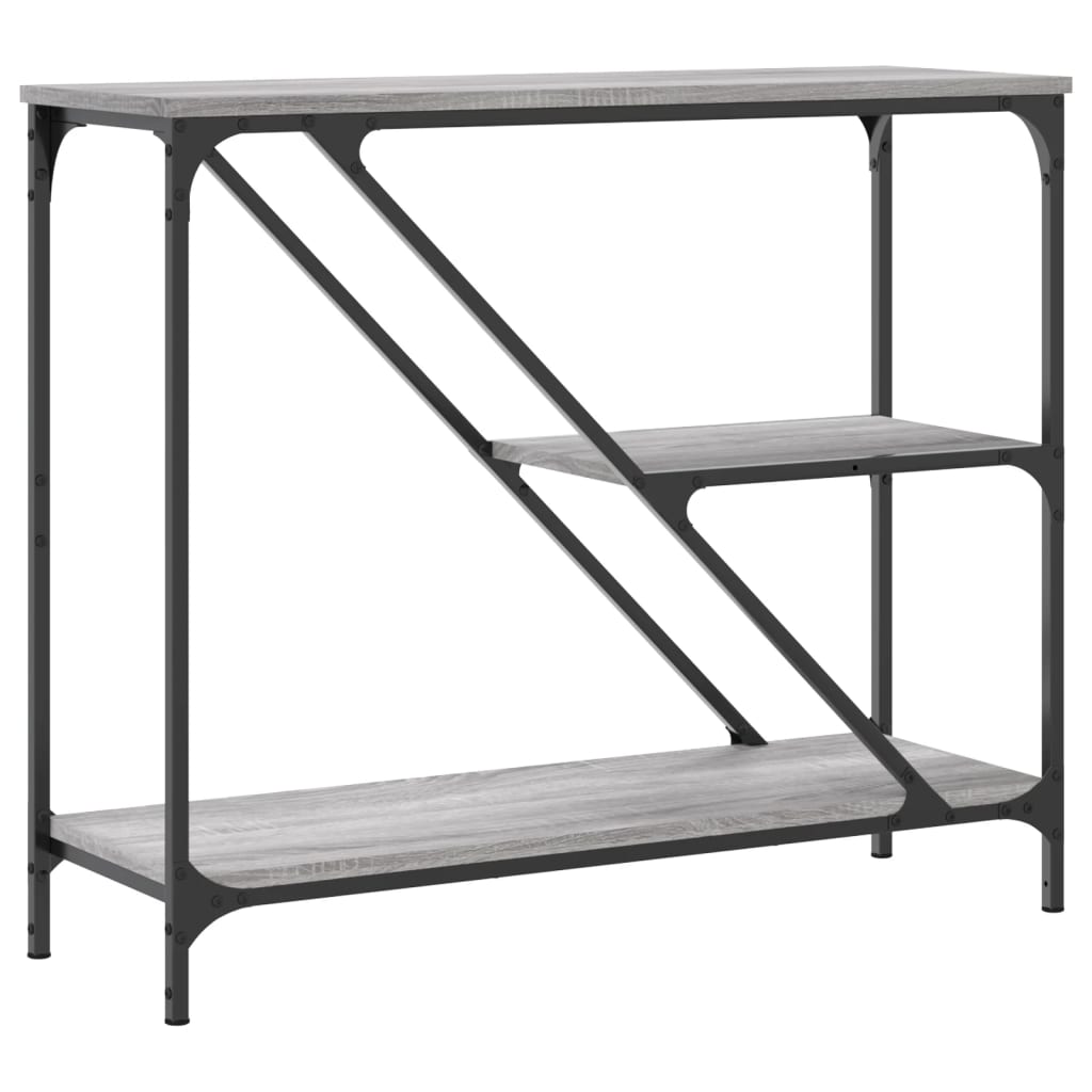 vidaXL Console Table Grey Sonoma 88.5x30x75 cm Engineered Wood 6