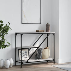 vidaXL Console Table Grey Sonoma 88.5x30x75 cm Engineered Wood 1