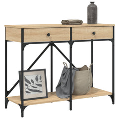vidaXL Console Table Sonoma Oak 100x39x78.5 cm Engineered Wood 3