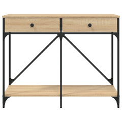 vidaXL Console Table Sonoma Oak 100x39x78.5 cm Engineered Wood 6