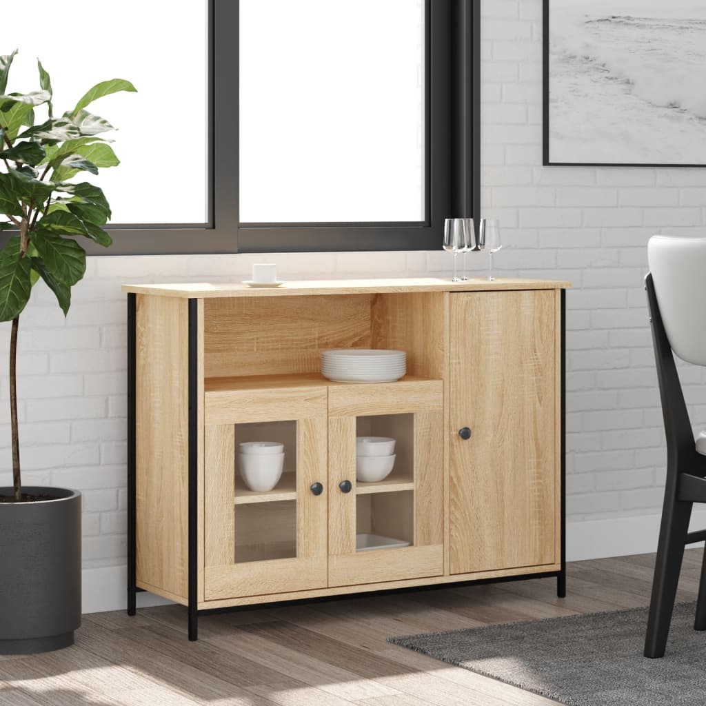 Sideboard 100x35x75 cm Engineered Wood Sonoma oak