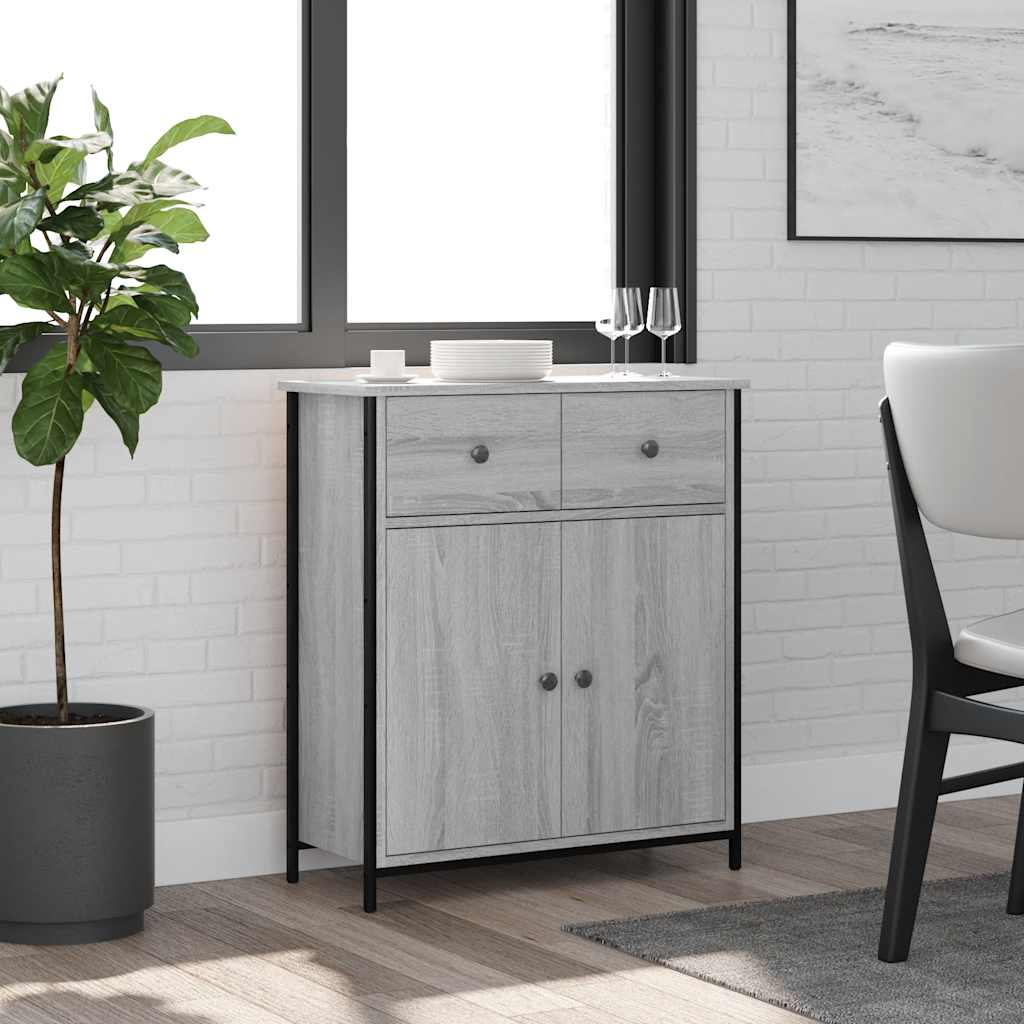 Sideboard 70x30x80 cm Engineered Wood Grey sonoma
