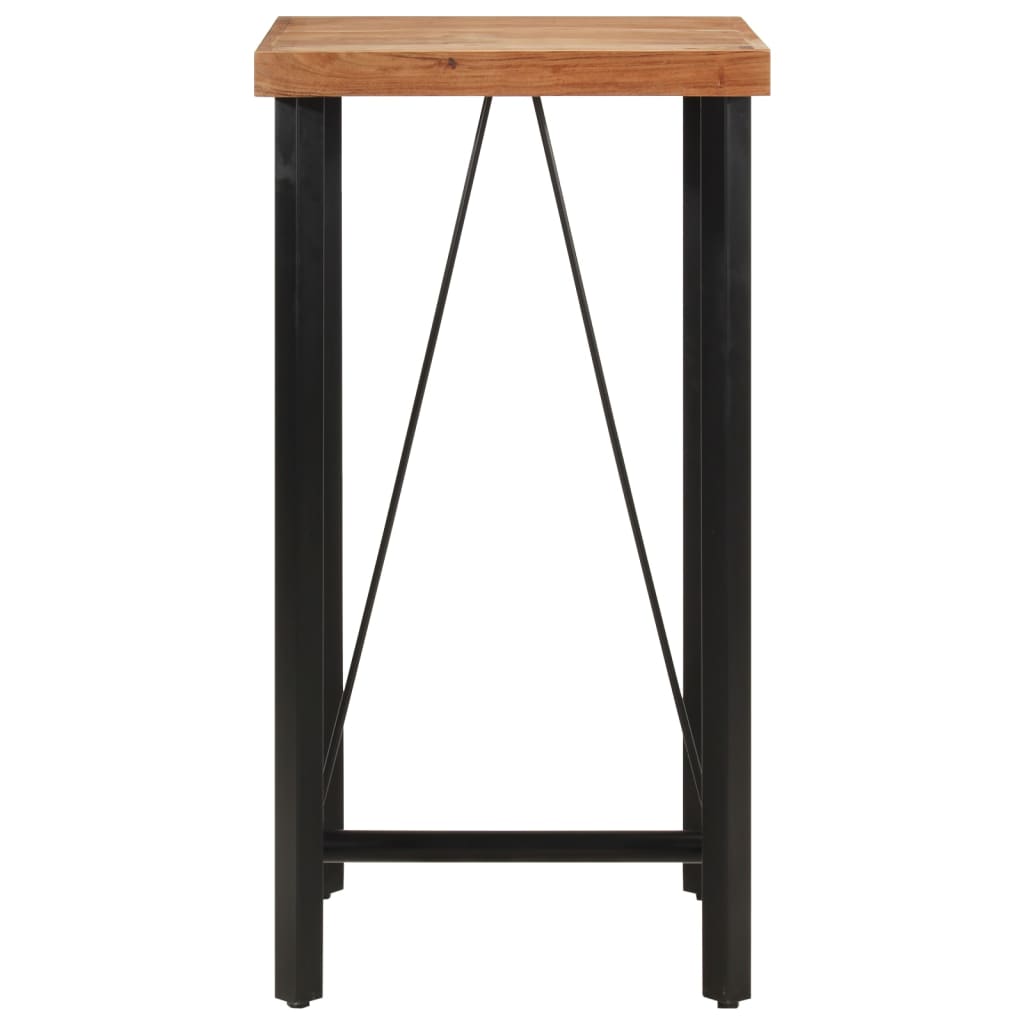 vidaXL Bar Table 55x55x107 cm Solid Wood Acacia and Iron 2