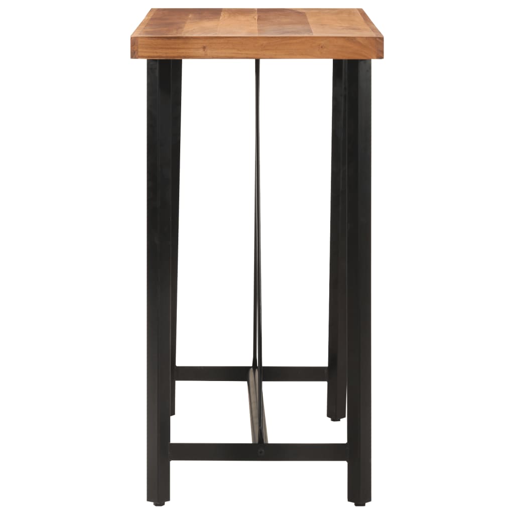 vidaXL Bar Table 110x55x107 cm Solid Wood Acacia and Iron 3