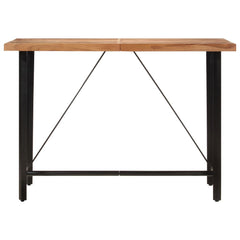 vidaXL Bar Table 150x70x107 cm Solid Wood Acacia and Iron 2