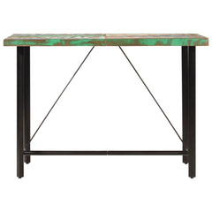 vidaXL Bar Table 150x70x107 cm Solid Wood Reclaimed and Iron 2
