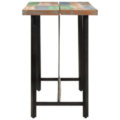 vidaXL Bar Table 150x70x107 cm Solid Wood Reclaimed and Iron 3