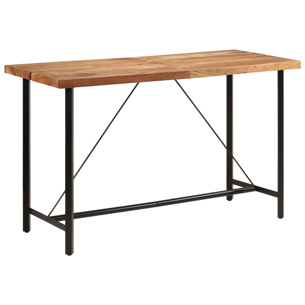 vidaXL Bar Table 180x70x107 cm Solid Wood Acacia and Iron 1