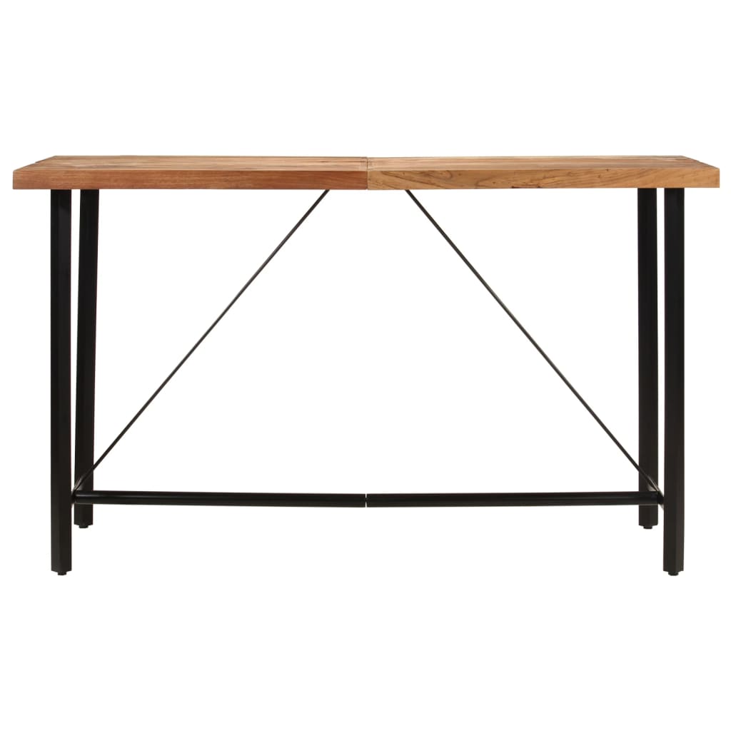 vidaXL Bar Table 180x70x107 cm Solid Wood Acacia and Iron 2