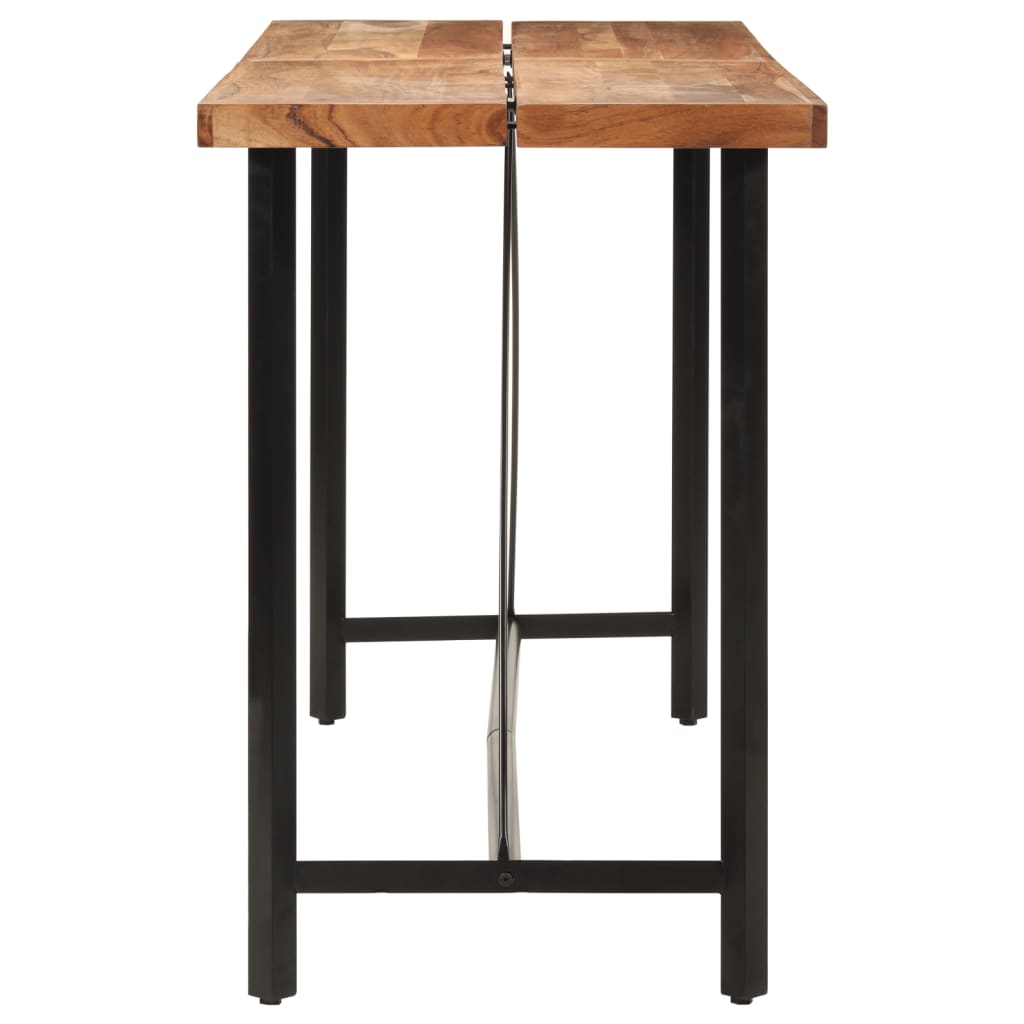 vidaXL Bar Table 180x70x107 cm Solid Wood Acacia and Iron 3