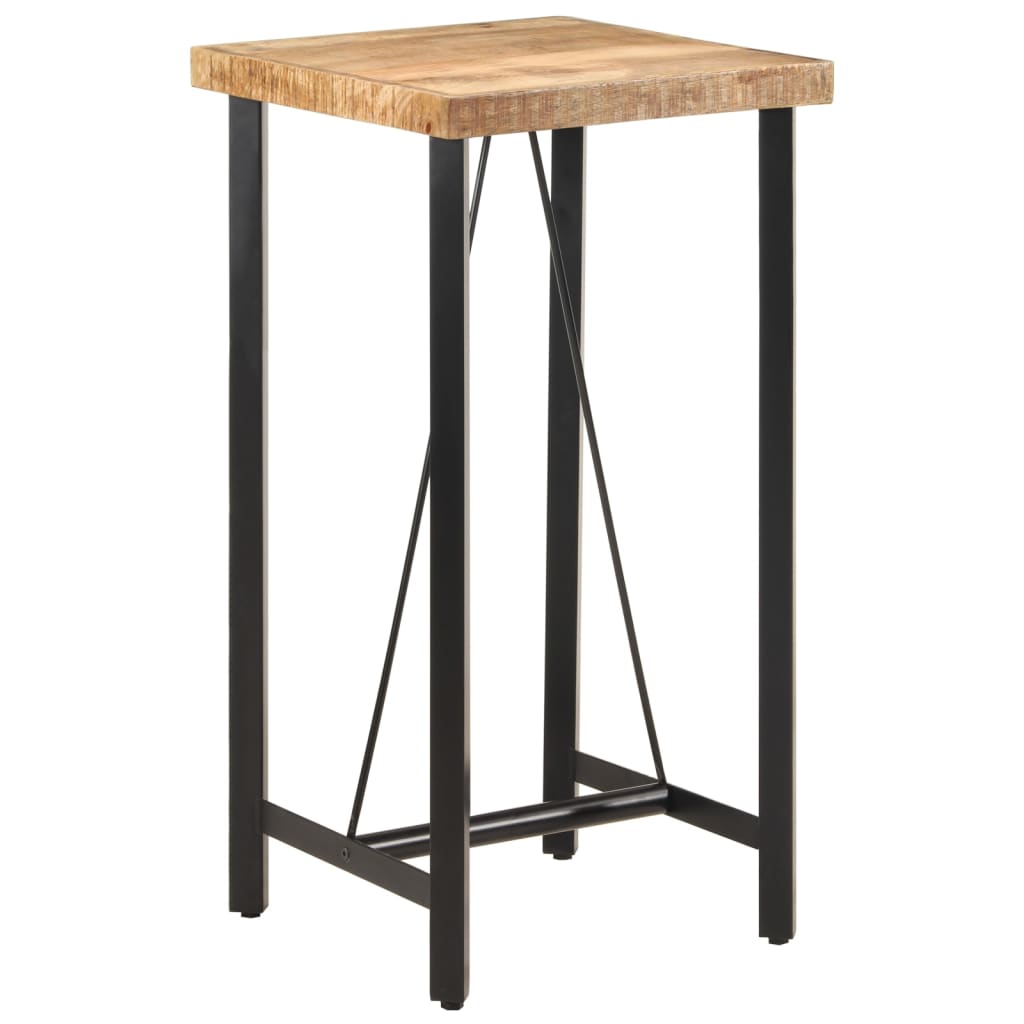 vidaXL Bar Table 55x55x107 cm Solid Wood Mango and Iron 1