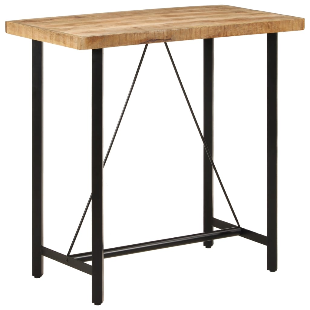 vidaXL Bar Table 110x55x107 cm Solid Wood Mango and Iron 1