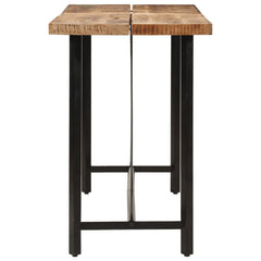 vidaXL Bar Table 150x70x107 cm Solid Wood Mango and Iron 3